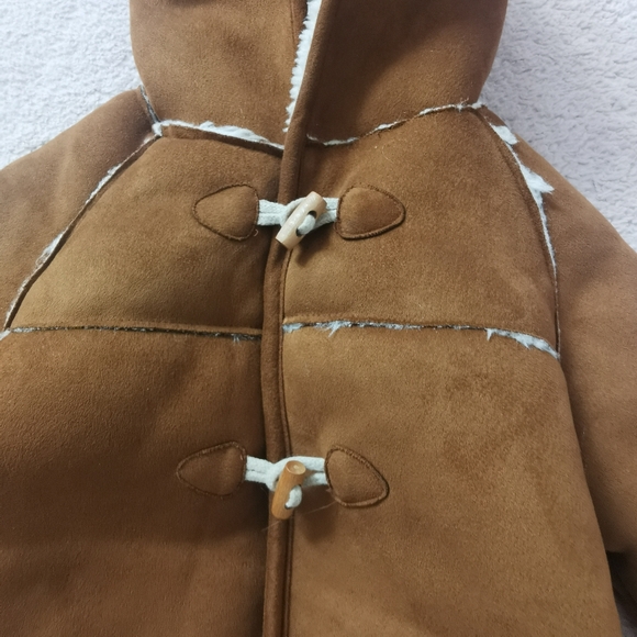 2/40 Zara Caramel Faux Shearling Coat - Picture 9 of 14